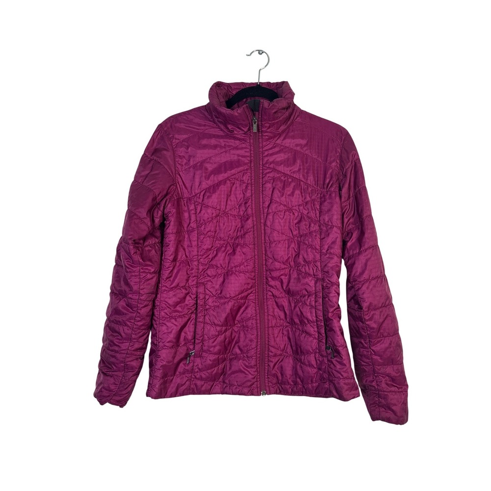 Columbia Womens Omni-Heat Puffer Jacket Magenta Purple Quilted Full Zip Medium